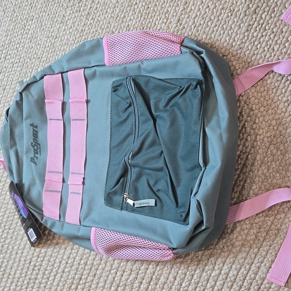 Pink and Gray Women's Backpack